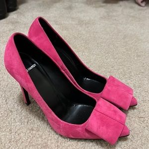 Pierre Hardy suede heels pink